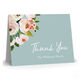 Blue Pink Corner Roses Folded Note Cards Image 3 of 4
